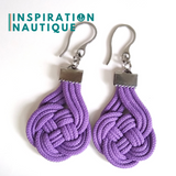Boucles d'oreilles Double Coin Knot, Lilas