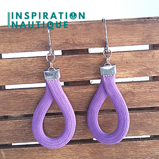 Boucles d'oreilles Goutte, Lilas