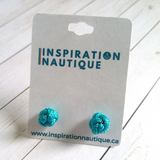 Boucles d'oreilles Noeud de sifflet de bosco, Turquoises