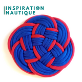 Sous-verre noeud de piton, Bleu et rouge
