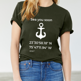 T-shirt unisexe : Sea you soon (ancre) - Visuel blanc