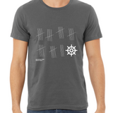 T-shirt unisexe : La patience (roue) - Visuel blanc