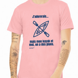 T-shirt unisexe : J'adorerais... mais mon kayak et moi, on a des plans - Visuel marine