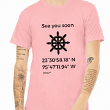 T-shirt unisexe : Sea you soon (roue) - Visuel noir