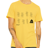 T-shirt unisexe : La patience (voilier) - Visuel noir