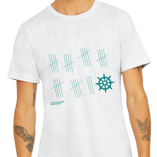 Unisex t-shirt: Patience (wheel) - Teal visual