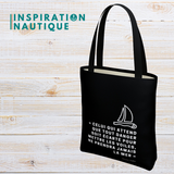 Sac fourre-tout - Celui qui attend que tout danger soit écarté... - Blanc sur fond noir