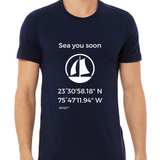 T-shirt unisexe : Sea you soon (voilier) - Visuel blanc