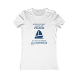 T-shirt femme : Ne sous-estimez jamais une voileuse qui veut se rendre aux Bahamas - Visuel marine