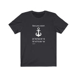 T-shirt unisexe : Sea you soon (ancre) - Visuel blanc