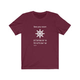 T-shirt unisexe : Sea you soon (roue) - Visuel blanc
