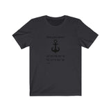 T-shirt unisexe : Sea you soon (ancre) - Visuel noir