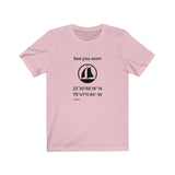 T-shirt unisexe : Sea you soon (voilier) - Visuel noir