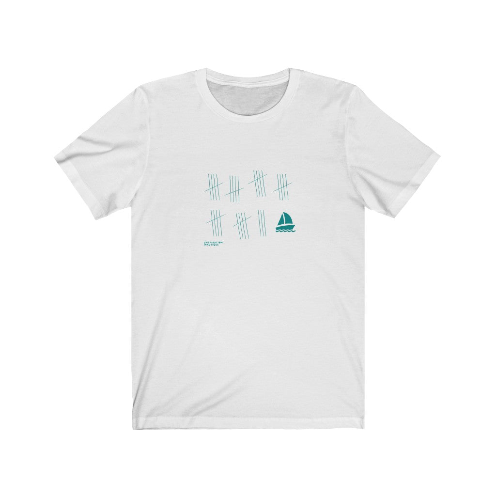 Unisex t-shirt: Patience (sailing boat) - Teal visual