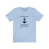 T-shirt unisexe : Sea you soon (ancre) - Visuel noir