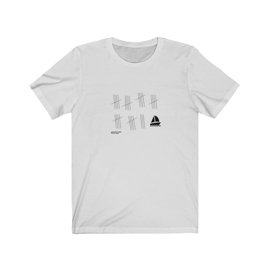 Unisex t-shirt: Patience (sailing boat) - Black visual