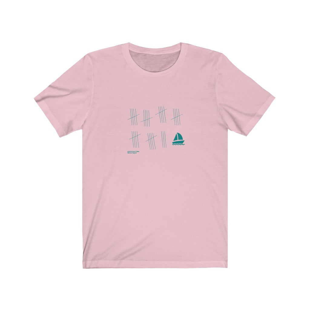 T-shirt unisexe : La patience (voilier) - Visuel sarcelle