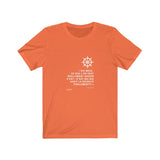 T-shirt unisexe : C'est qui qui avait la priorité finalement? (roue) - Visuel blanc