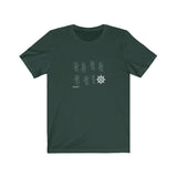 T-shirt unisexe : La patience (roue) - Visuel blanc