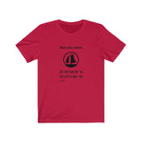 T-shirt unisexe : Sea you soon (voilier) - Visuel noir