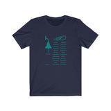 T-shirt unisexe : Corde vs cordages - Visuel sarcelle