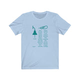 T-shirt unisexe : Corde vs cordages - Visuel sarcelle
